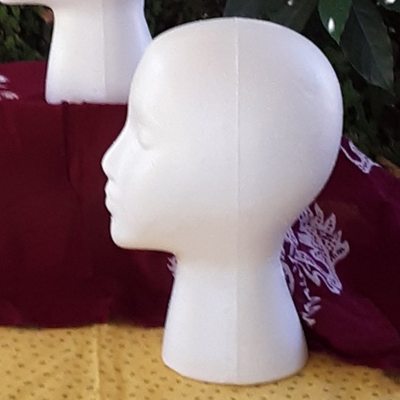 Styrofoam Heads Set of 2 Wigs Beauty Mannequin Dolls Crafts Display No Bundling - Picture 9 of 16